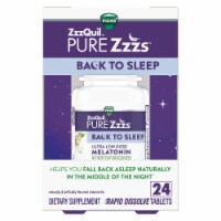 Vicks ZzzQuil PURE Zzzs Low Dose Melatonin Back to Sleep Rapid Dissolve Tablets