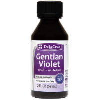 De La Cruz Gentian Violet 1% First Aid Liquid Antiseptic 2 fl oz