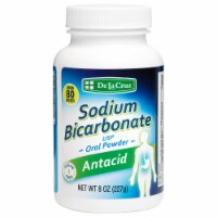 De La Cruz Sodium Bicarbonate Powder for Acid Reflux, Heartburn Relief 8 oz Jumbo Jar