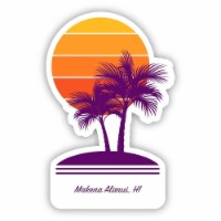 Lovers Wall Cayman Islands Souvenir 4 Inch Vinyl Decal Sticker Palm design