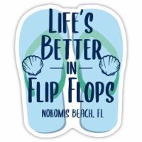Ngapali Beach Myanmar Souvenir 4 Inch Vinyl Decal Sticker Flip Flop Design