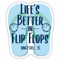 Kingstree South Carolina Souvenir 4 Inch Vinyl Decal Sticker Flip Flop Design