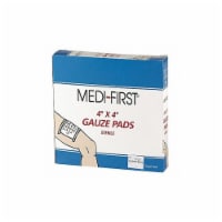 Medi-First Gauze Pad,Cotton Blend Gauze,PK10 62012