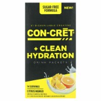 Con-Cret Clean Hydration Drink Packets Sugar-Free Citrus Mango 14 Packets - 0.19 oz