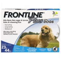 Frontline® Plus Flea and Tick for Dogs 23-44 lbs 3 Month Card Perspective: Main
