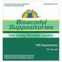 Health Star Suppository 10 mg 444-01-HST 1 Box, 100 per Box