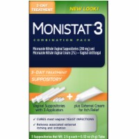 Monistat® 3 Combination Pack 3-Day Treatment Combo Suppositories and Cream