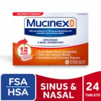 Mucinex D Expectorant & Nasal Decongestant 1200mg Tablets Perspective: Main