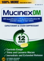 Mucinex DM Expectorant & Cough Suppressant Extended-Release Bi-Layer Tablets 600mg