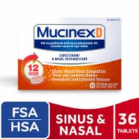 Mucinex D Expectorant & Nasal Decongestant 600mg Extended-Release Bi-Layer Tablets Perspective: Main
