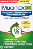 Mucinex DM Maximum Strength 12-Hour Expectorant and Cough Suppressant Tablets