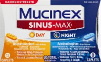 Mucinex Sinus-Max Max Strength Day & Night Sinus Pressure and Congestion Medicine Caplets Perspective: Main