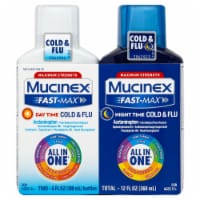 Mucinex Fast-Max Severe Cold & Flu Day/Night Time Liquid Duo Pack 2 Count