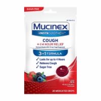 Mucinex Insta Soothe™ Cough 4 Hour Relief 3-in-1 Formula Sugar Free Medicated Drops Perspective: Main