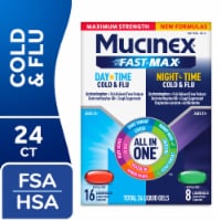 Mucinex Fast-Max Day Night Cold & Flu Liquid Gels Perspective: Main