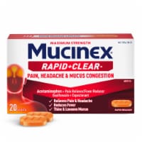 Mucinex® Rapid Clear™ Pain Headache & Mucus Relief Acetaminophen Caplets Perspective: Main