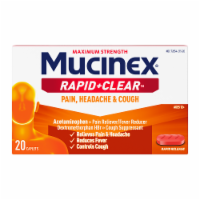 Mucinex® Rapid Clear™ Pain Headache & Cough Relief Acetaminophen Caplets Perspective: Main