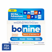 Bonine® Max Strength Peppermint Flavor Chewable Tablet Perspective: Main