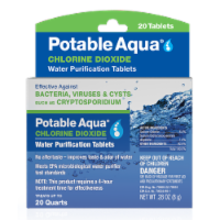 Potable Aqua® Chlorine Dioxide Water Purification Tablets Perspective: Main