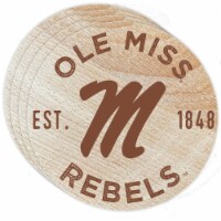 Mississippi Rebels Ole Miss Wood Coaster Engraved 4 Pack