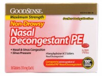 Good Sense Non-Drowsy Nasal Decongestant PE Tablets 10mg