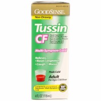 GoodSense Tussin CF Multi-Symptom Cold Cough Suppressant Liquid, 4 fl oz
