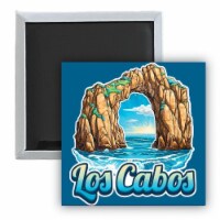 Los Cabos Mexico Design C Souvenir 2.5 x 2.5-Inch Fridge Magnet 4-Pack