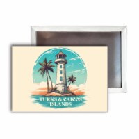 Turks And Caicos Design A Souvenir Refrigerator Magnet 2.5 X3.5 Approximately 2-Pack