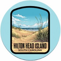 Hilton Head Island Design A Souvenir Round Vinyl Decal Sticker 6-Inch