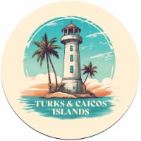 Turks And Caicos Design A Souvenir Round Vinyl Decal Sticker 4-Inch