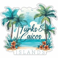 Turks And Caicos Design C Souvenir Vinyl Decal Sticker 4-Inch