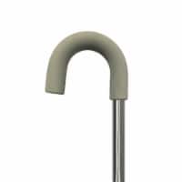 Foam Grip Round Handle Adjustable Walking Cane - Chrome