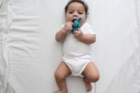 D Darlyng & Co. Baby Teether Toy(3 in 1)(Turquoise) Perspective: Main