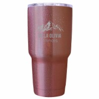 Villa Olivia Illinois Ski Snowboard Winter Souvenir Laser Engraved 24 oz Insulated Stainless