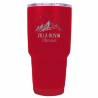 Villa Olivia Illinois Ski Snowboard Winter Souvenir Laser Engraved 24 oz Insulated Stainless