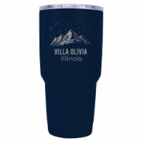 Villa Olivia Illinois Ski Snowboard Winter Souvenir Laser Engraved 24 oz Insulated Stainless