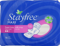 Stayfree Super Long Maxi Pads with Wings Perspective: front