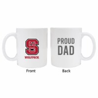 NC State Wolfpack Proud Dad Ceramic Coffee Mug - White