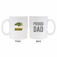North Dakota State Bison Proud Dad Ceramic Coffee Mug - White