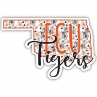 East Central University Tigers Floral State Die Cut Decal 2-Inch