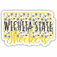 Wichita State Shockers Floral State Die Cut Decal 2-Inch