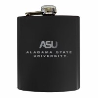 Alabama State University Stainless Steel Etched Flask - Choose Your Color Black