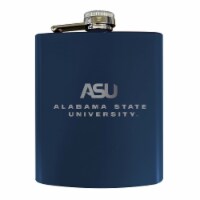 Alabama State University Stainless Steel Etched Flask - Choose Your Color Navy