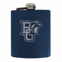 Bowling Green Falcons Stainless Steel Etched Flask - Choose Your Color Navy