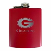 Grambling State Tigers Stainless Steel Etched Flask - Choose Your Color Red