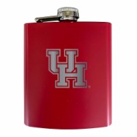 University of Houston Stainless Steel Etched Flask - Choose Your Color Red
