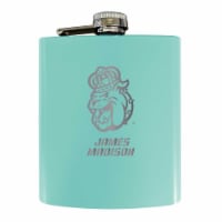 James Madison Dukes Stainless Steel Etched Flask - Choose Your Color Seafoam