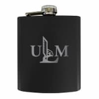University of Louisiana Monroe Stainless Steel Flask - Choose Your Color Black