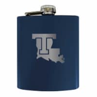 Louisiana Tech Bulldogs Stainless Steel Etched Flask - Choose Your Color Navy