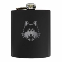 Loyola University Ramblers Stainless Steel Etched Flask - Choose Your Color Black